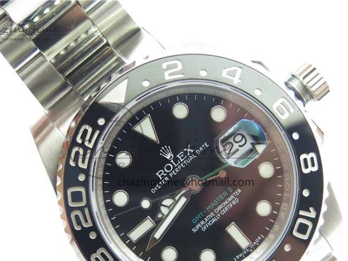 Master Black GMT A3186 Black Best II 116710LN Steel SS on Edition Bracelet 316L ROF Ceramic Dial 0422